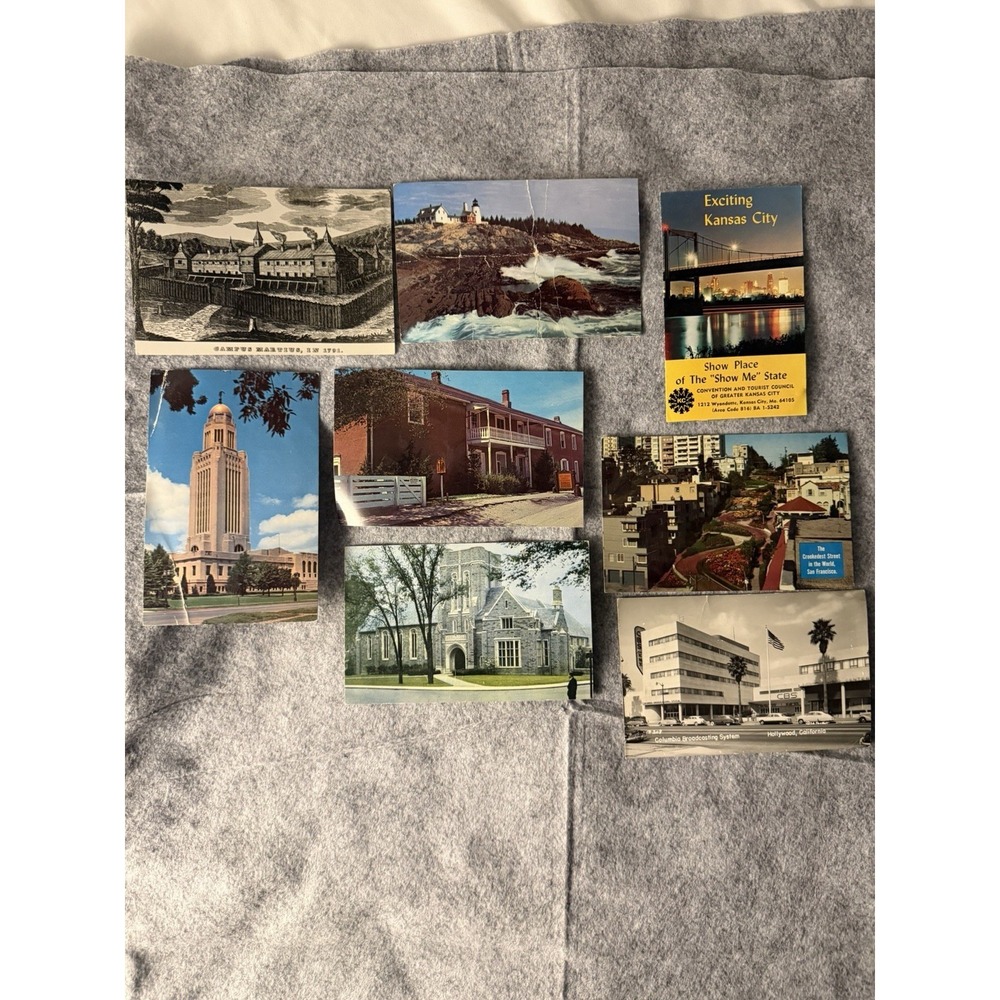 Vintage 1960s-1970s USA Random postcards + booklet lot